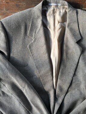 Vintage Corneliani Italy Saks Fifth Avenue Houndstooth Blazer